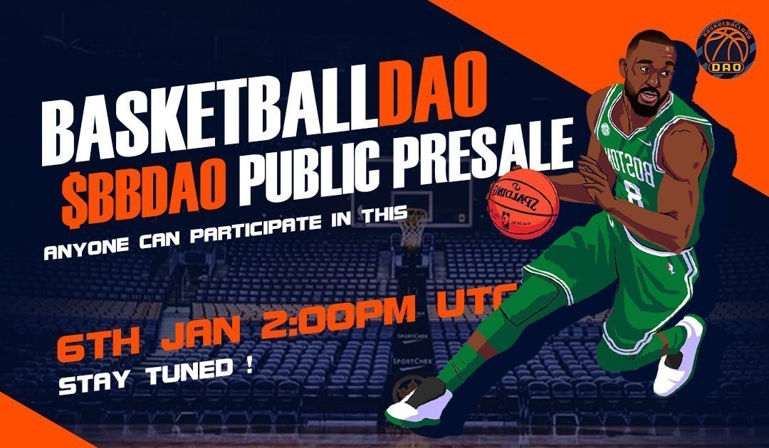 Dippy.eth (@dippy_eth) on Twitter photo Found a pretty cool project - <a href="/basketball_dao/">BasketballDAO(π,π)</a> is aiming to bring the accessibility of #web3 to the world of basketball
They will utilize the efficiency of #DAO and let $BBDAO holders acquire their chosen basketball team
#Presale - tomorrow @ 2PM UTCπ
π²t.me/basketballDAO Found a pretty cool project - <a href="/basketball_dao/">BasketballDAO(π,π)</a> is aiming to bring the accessibility of #web3 to the world of basketball
They will utilize the efficiency of #DAO and let $BBDAO holders acquire their chosen basketball team
#Presale - tomorrow @ 2PM UTCπ
π²t.me/basketballDAO