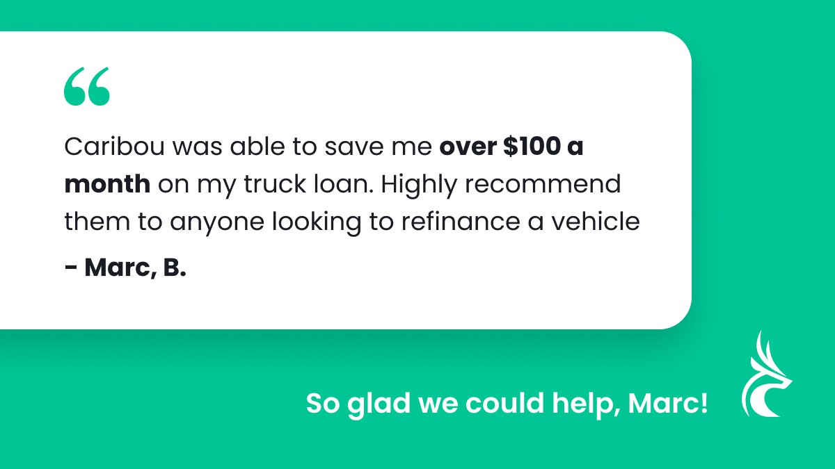gocaribou's tweet photo. Did someone say #winning? π
Head to https://t.co/OfYB5gDesa today to see just how much YOU could save with Caribou. #autorefi #autoindustry #savings https://t.co/iZVg262NBV