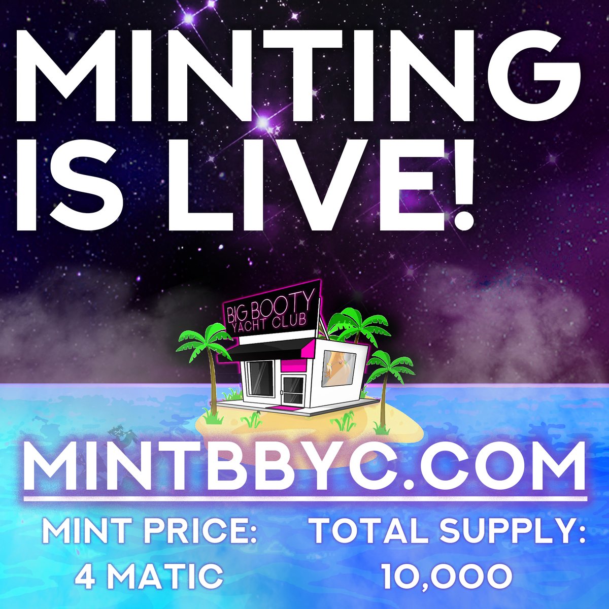 BBYCnft's tweet photo. THE WAIT IS OVER!!! 🎉🎈 🎊 🍑 
https://t.co/7aDIHZvhvB IS LIVE!!! LFG 🔥 

MINT PRICE: 4 MATIC!
MAX SUPPLY: 10,0k

Quote RT this tweet with your #Eth address for a surprise! 
#Polygon #Matic #PolygonNFT #MaticNFT https://t.co/R8HGrMqIyh