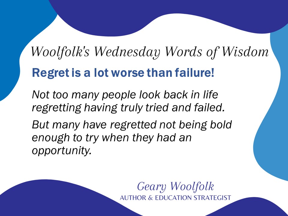 WoolfolkWorks's tweet image. How do we encourage our youth to move past their doubts and fears to live a life with few regrets?