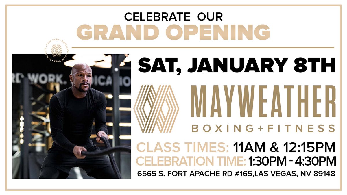 test Twitter Media - Mayweather Boxing + Fitness in Las Vegas is OPEN!!! Follow them on Instagram: mayweatherfitspringvalleyLV

Make sure you come to the grand opening celebration THIS SATURDAY! https://t.co/xYqON70ksi