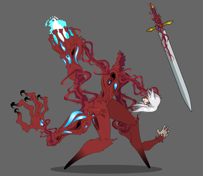 TomixDF's tweet photo. I should probably put these up on my twitter as well, since a lot of people tend to skip DNs🥲
(and these were sneak peek-ed in June🙃)
Work on Fleshweaver continues in 2022! https://t.co/rgIMP6STg1
