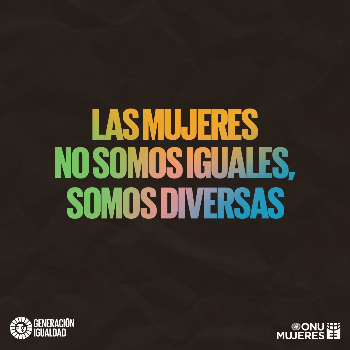 Las mujeres somos diversas y es en esta diversidad que radica nuestra fortaleza​.

No hay futuro sin diversidad.