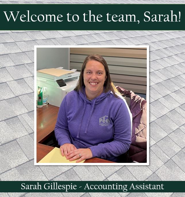 worthapeak's tweet photo. We would like to welcome our new Accounting Assistant, Sarah. We're glad to have you on board with Team Peak! #teampeakroofing #growingagain https://t.co/Ehru4M8yux