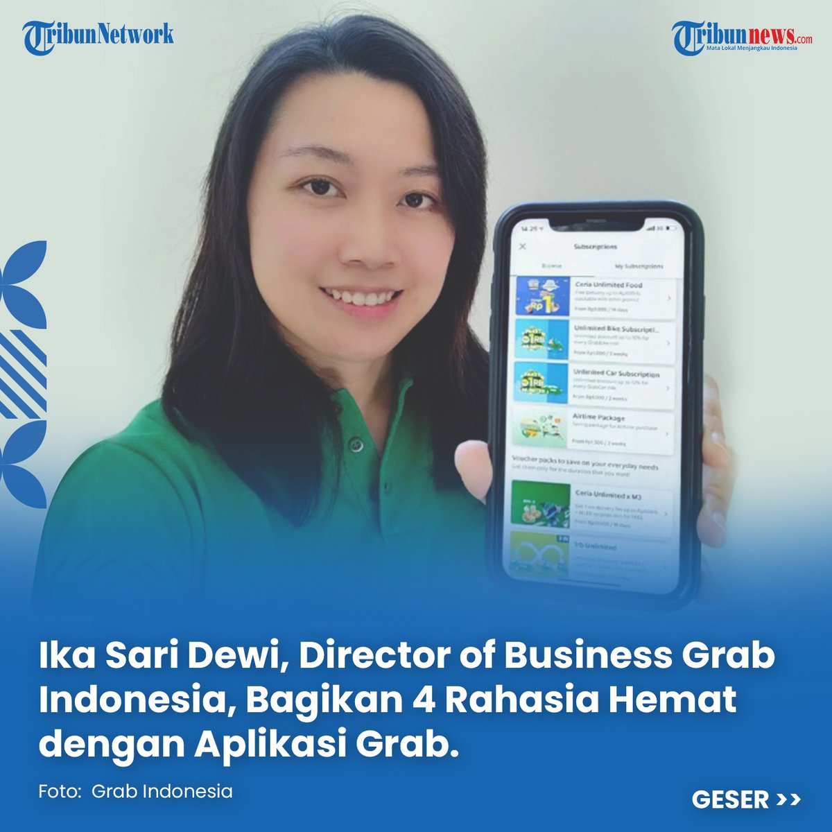 tribunnews's tweet photo. Ini dia 4 rahasia hemat dengan aplikasi @GrabID dari Iki Sari Dewi, Director of Business, Jabodetabek - Grab Indonesia.
#GrabID #TribunNews #TribunNetwork https://t.co/UQPt8ICuR2