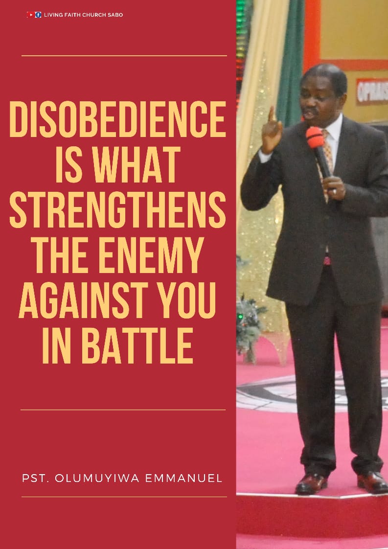 Pst_OEmmanuel's tweet photo. Disobedience is what strengthens the enemy against you in the battle.
#DominionWisdom https://t.co/8j1IydFNE8