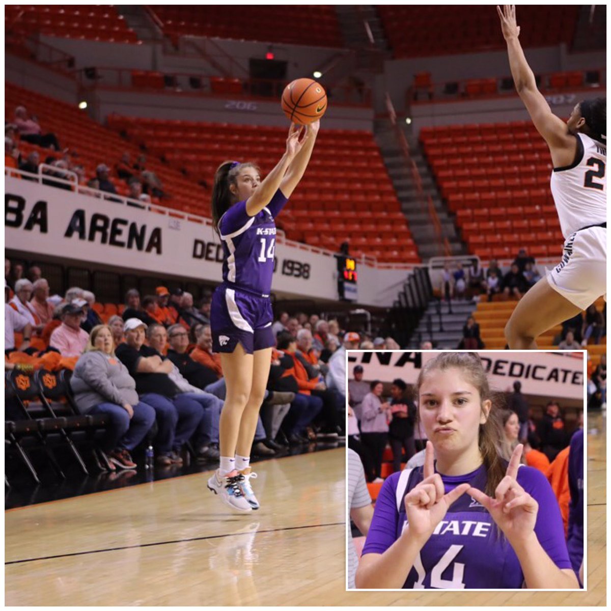 Shoutout to newcomer Sophomore @RebekahDalling1 for coming off the bench and contributing valuable minutes (23) to finish with 8pts, 4 rebounds, and 2 steals in K-State’s 60-49 road win over Oklahoma State.
#EveryPlayerCounts #Big12