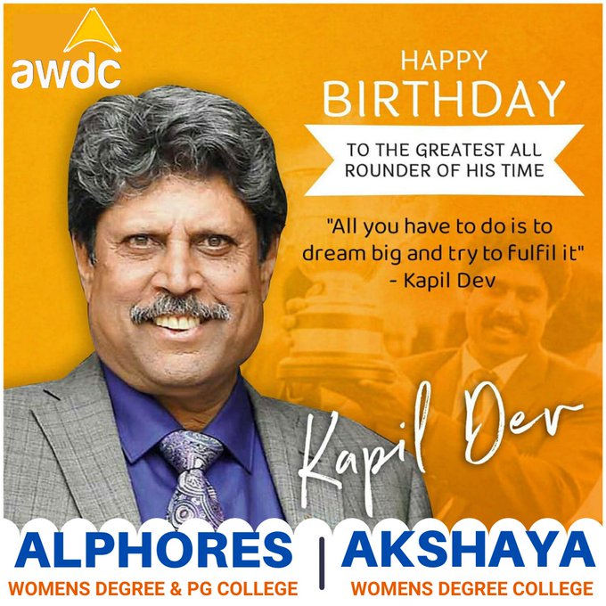Happy Birthday Kapil Dev... .   