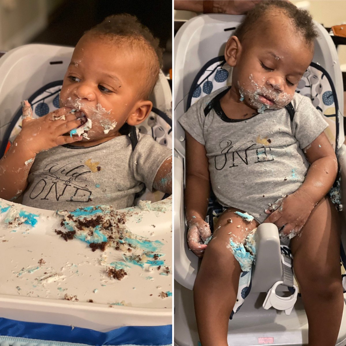 JT4USAB's tweet photo. How it started vs. How it's going 😂
Thanks for all the birthday wishes; clearly he had an AMAZING day
#cakewasted 🎂🙃 https://t.co/stzw3zM1ax