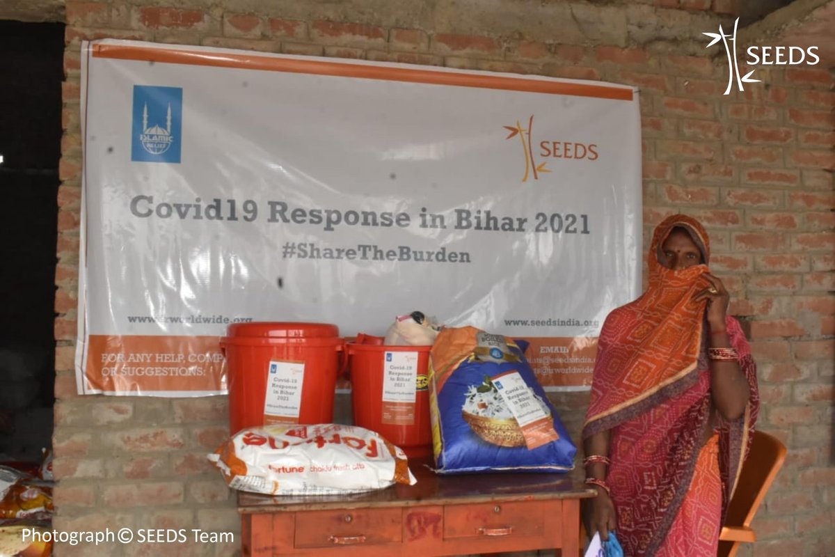 SeedsIndia's tweet photo. #Covid19 has raised challenges to public health &amp; food system disrupting socioeconomic conditions of many. To support such communities, #SEEDS with IRW is distributing ration &amp; hygiene kits to over 6200 families in the districts of #Muzaffarpur and #Darbhanga of #Bihar.#ThirdWave https://t.co/Gw34ZdLtJ4