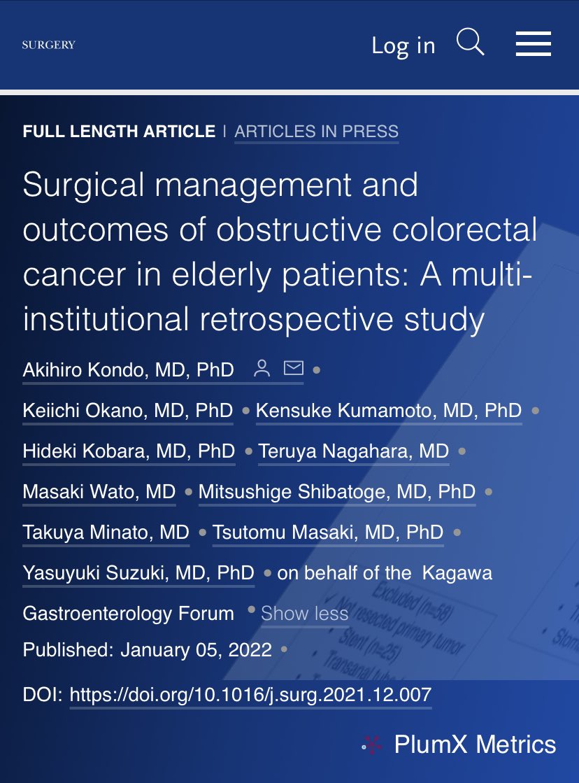 SURGERY Journal tweet media
