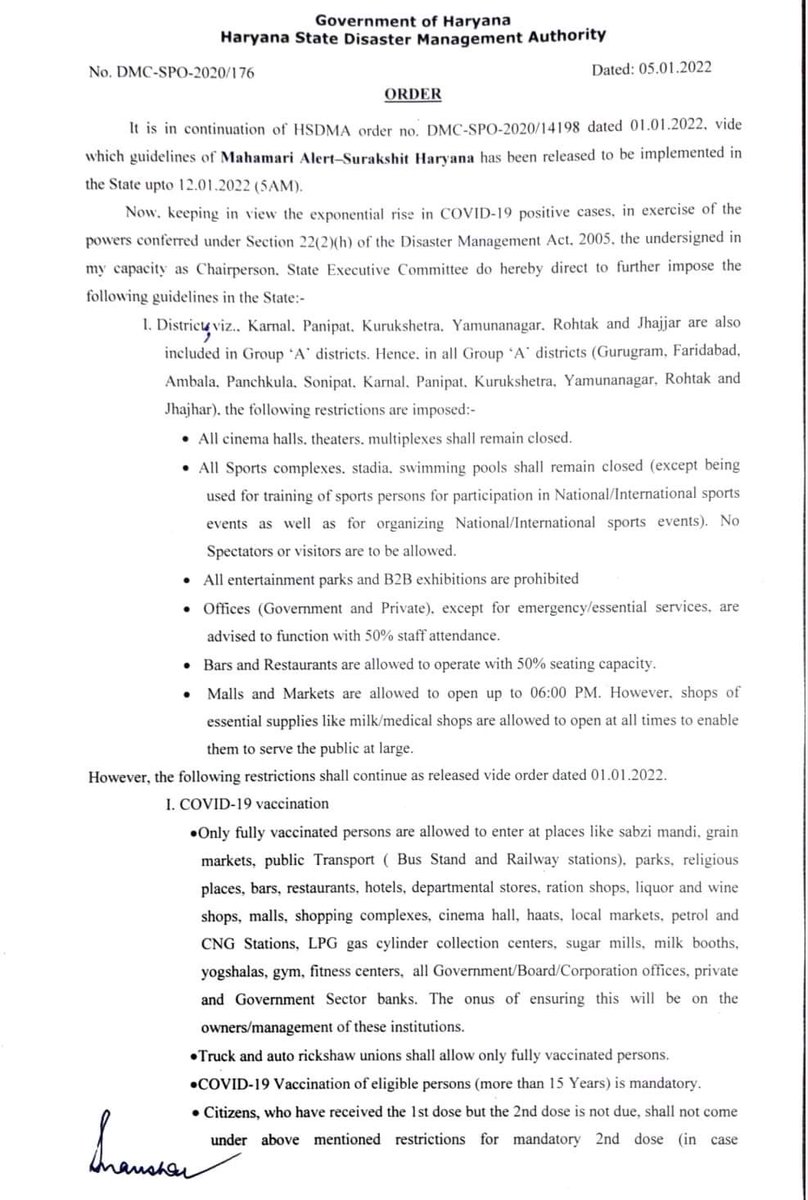 BeriSdm's tweet photo. Jhajjar District has also been included in red zone with fastest infection rate. So, new directions has been issued by Haryana State Disaster Management Authority. https://t.co/0R6GuZGsQh