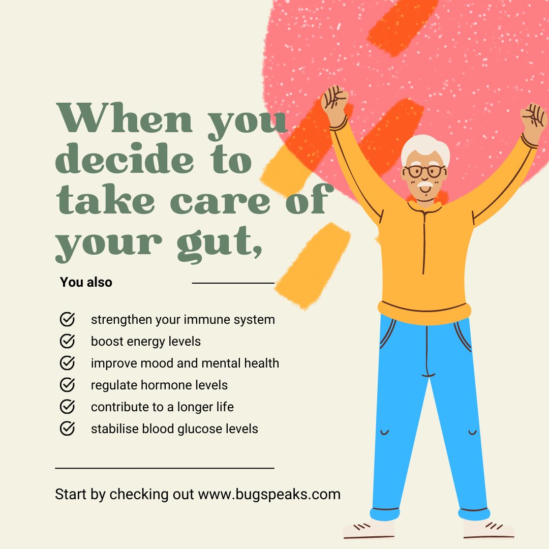 BugSpeaks's tweet photo. Discover the benefits of taking care of your gut! After all it is where your tiny trillions reside!
Take care of your gut and it will take care of you!
#guthealth #bugspeaks #rychbiome #wellness #health #gutmicrobiome #microbiome #probiotics #prebiotics #personalizednutrition https://t.co/oL66Z9Ku0N