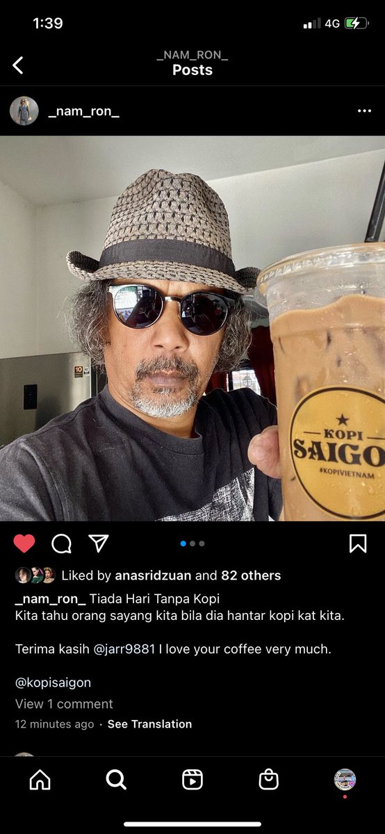 Tu dia. Tok Ayah <a href="/_Nam_Ron_/">TA Nam Ron</a> pun dah jadi Saigoners! Kopi yang mantap untuk living legend kita. Thank you TA for your support. Long live hero Malaya!