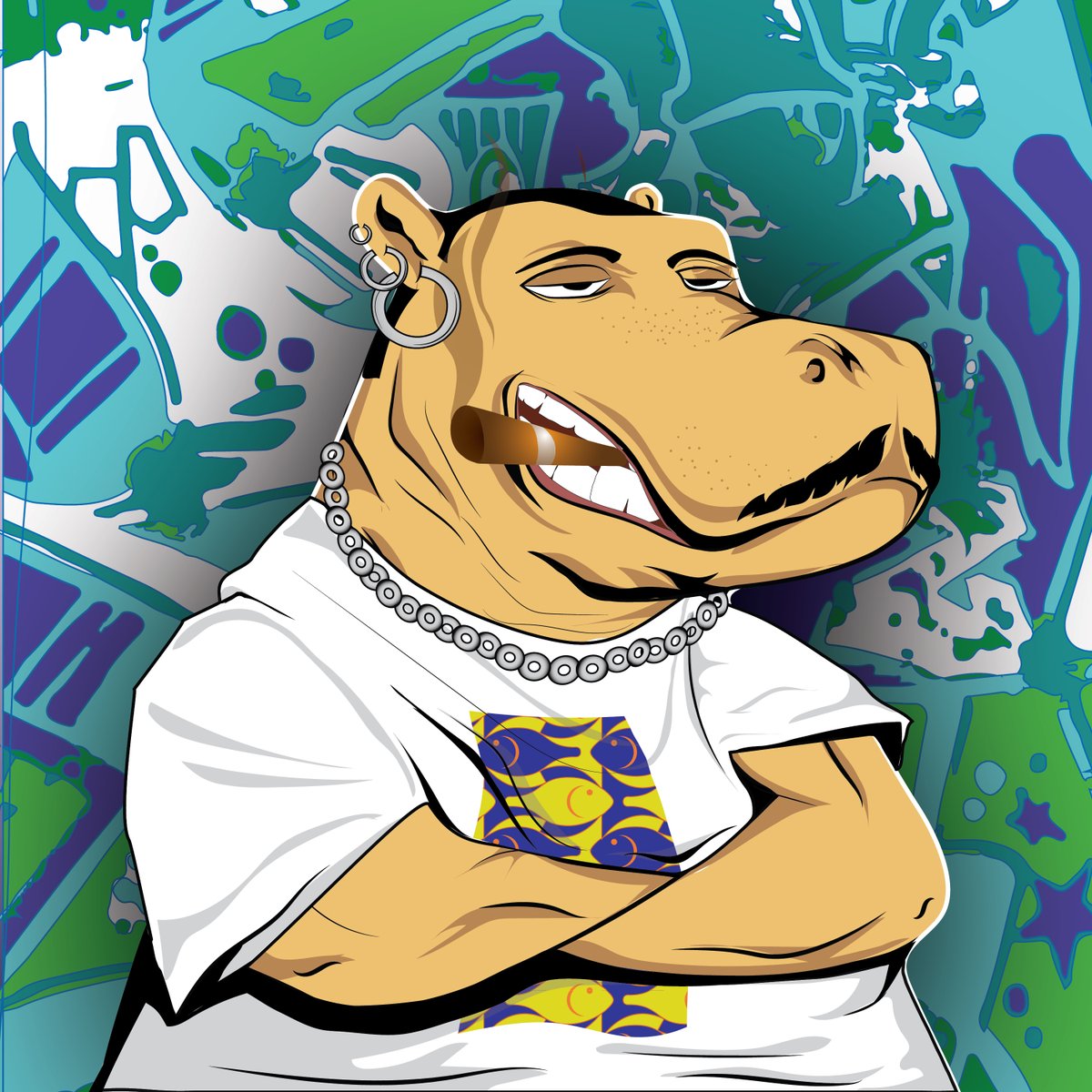 Buildblockxxx's tweet photo. Hippo Verse - 01/50
The one who just hit his puberty

Mutant hippos has taken over the streets and now they're part of the human society .Hippoverse Club is a series of 50 random versions of hippos in every alter versions existing

Up for sale on @wazirxnft https://t.co/dbsJrEP0Go