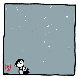 雪だよ。ぴよじ。

#小鳥のぴよじ #宮本浩次 #雪
#イラスト #ファンアート #fanart 