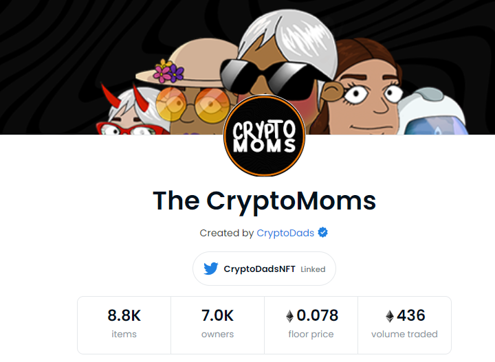 thecryptofox_'s tweet photo. @shllokshroff22 @CryptoDadsNFT @CameronHarki @thetoddman23 Liking the look of the #CryptoMums floor price too! https://t.co/eFpTMaK6CV