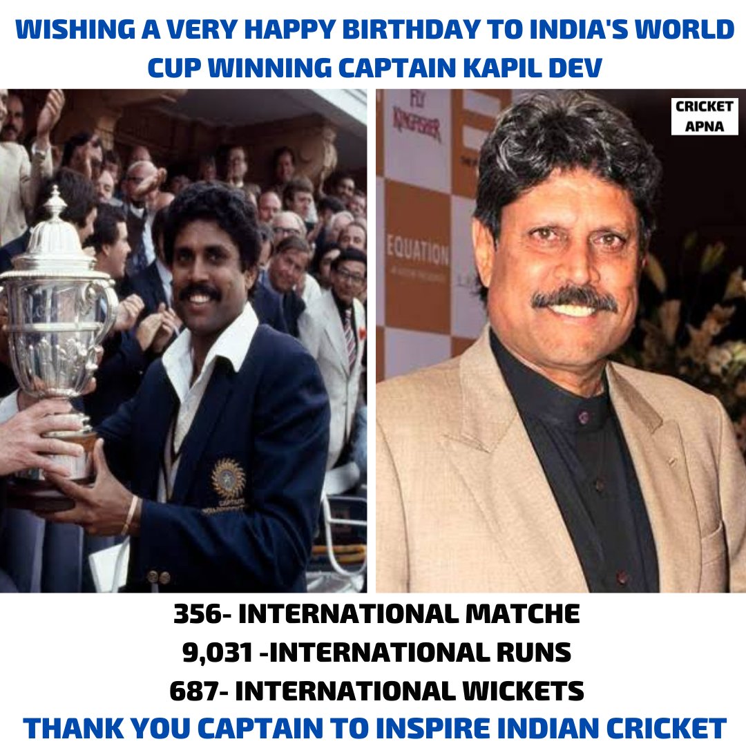 Happy birthday Kapil Dev      