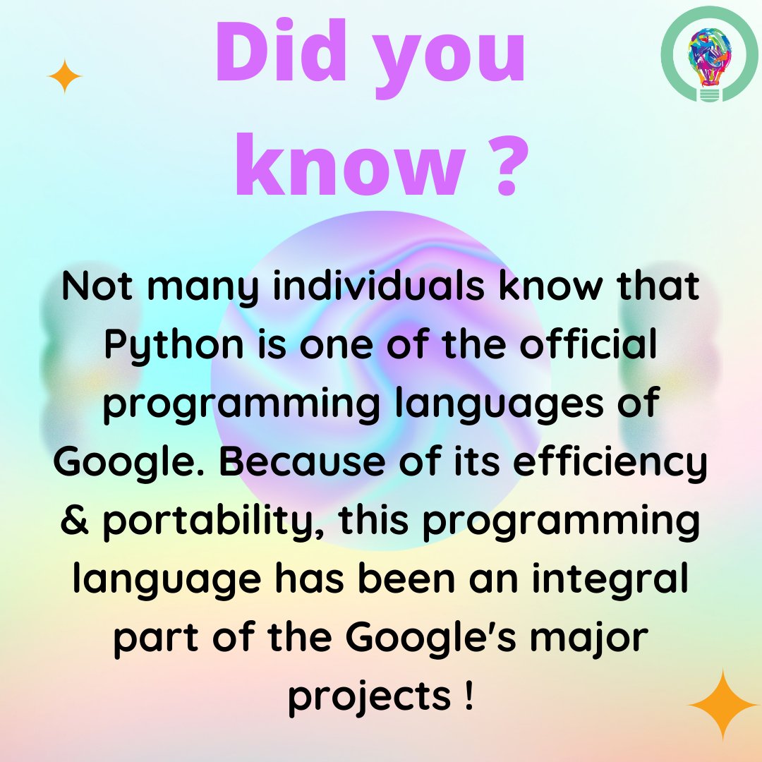 OilabLearning's tweet image. Did you know?
.
.
.
.
#didyouknow #pythonstyle #programming #programminghumour #programmingislife #swiftprogramming #pythonjacket #pythontraining #javatourplanner #javascriptlearning #explorepagereels