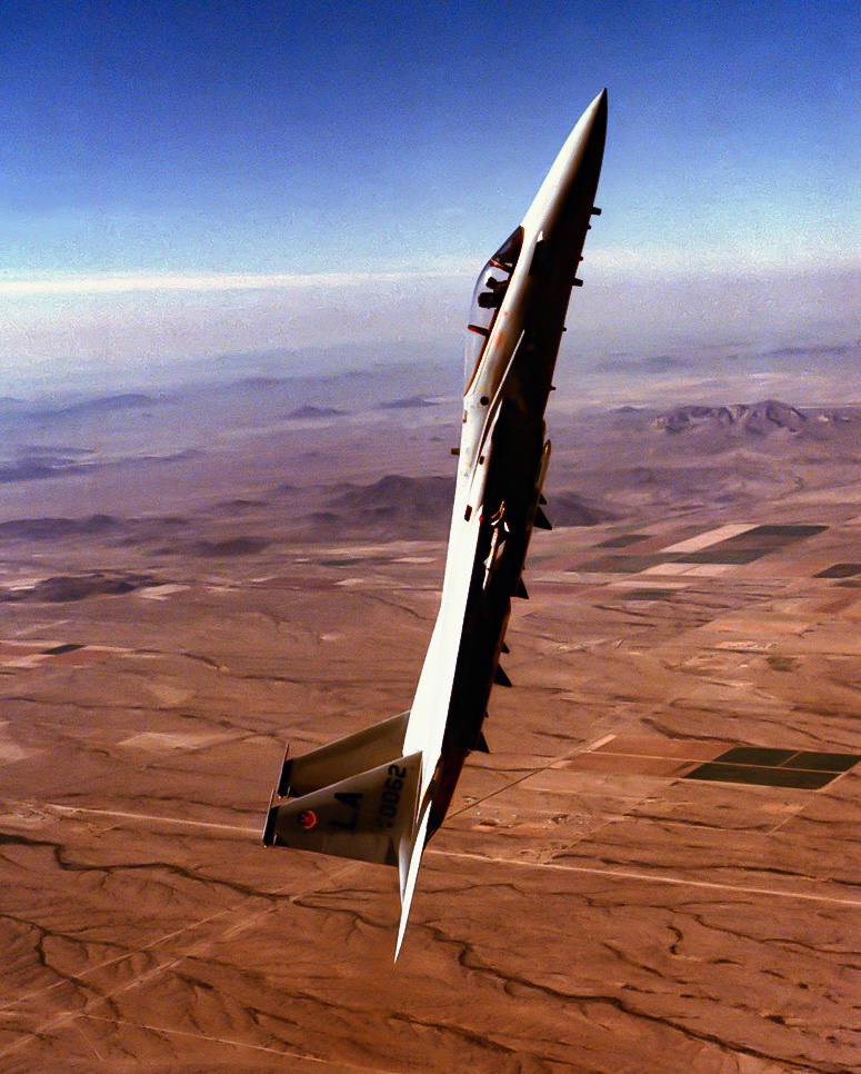 A McDonnell Douglas F-15C Eagle in a steep climb. assigned to the 555th Tactical Fighter Training Squadron, 405th Tactical Training Wing, Luke Air Force Base. 1984.