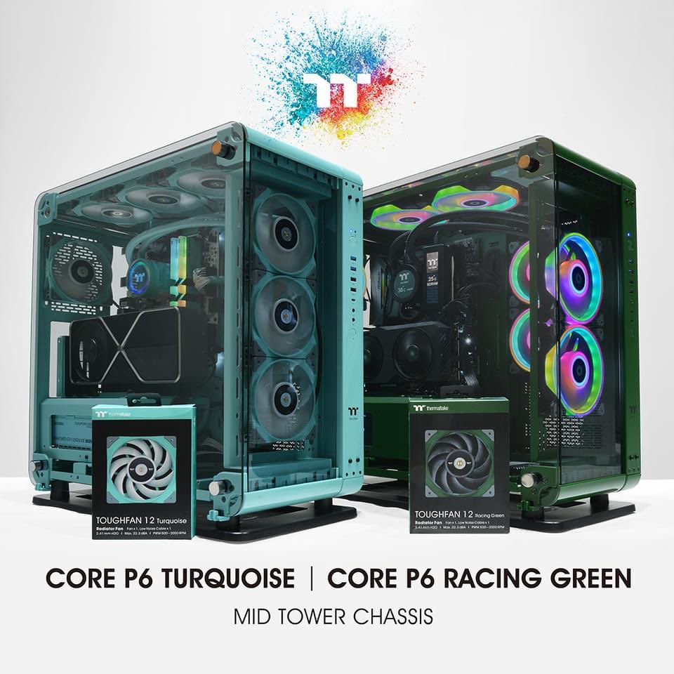 JohnnyHsu6165's tweet photo. (Part Two) Here’s a recap of the case products that we introduced to you during 2022 TT Expo Jan Day 1. 

💪View 300 MX Mid Tower Chassis (Black/Snow)
💪Core P6 Turquoise/Racing Green Mid Tower Chassis
💪Pacific Core P6/P8 DP-D5 Plus Distro-Plate with Pump Combo https://t.co/bmcpoSJsXR