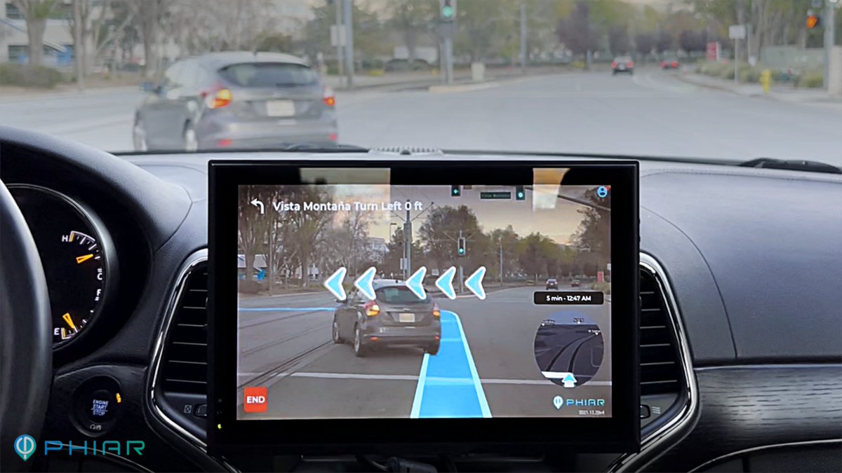 Check out Phiar's live AI-powered AR navigation in action in real-time @ #CES2022 #AI #AR #automotive
