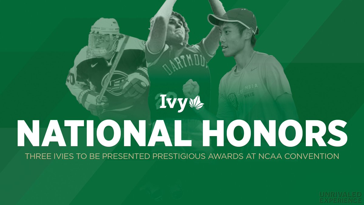 NATIONAL HONORS. 

Gail Koziara Boudreaux (Dartmouth '82), Katie King Crowley (Brown '97) and Jack Mingjie Lin (Columbia '21) will each be presented with prestigious awards at next week's <a href="/NCAA/">NCAA</a> Convention. 🌿

📰 » ivylg.co/NCAA011322