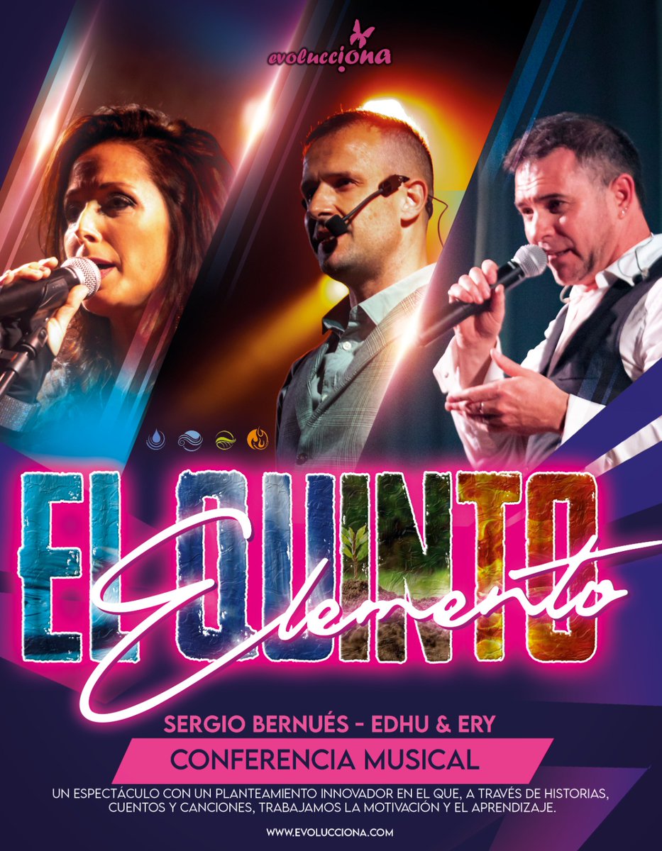 Descubre El Quinto Elemento, la conferencia musical que combina música pop-rock con crecimiento personal
Más info en:
evolucciona.com/el-quinto-elem…