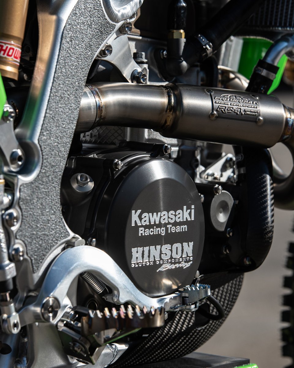 You know you've made it when your initials are laser etched onto your forks. What's your favorite part on <a href="/AdamCianciarulo/">Adam Cianciarulo</a>'s <a href="/RaceKawasaki/">Kawasaki Racing</a> #KX450SR? #TheBikeThatBuildsChampions #KX #TeamGreen #GoodTimes #Kawasaki
