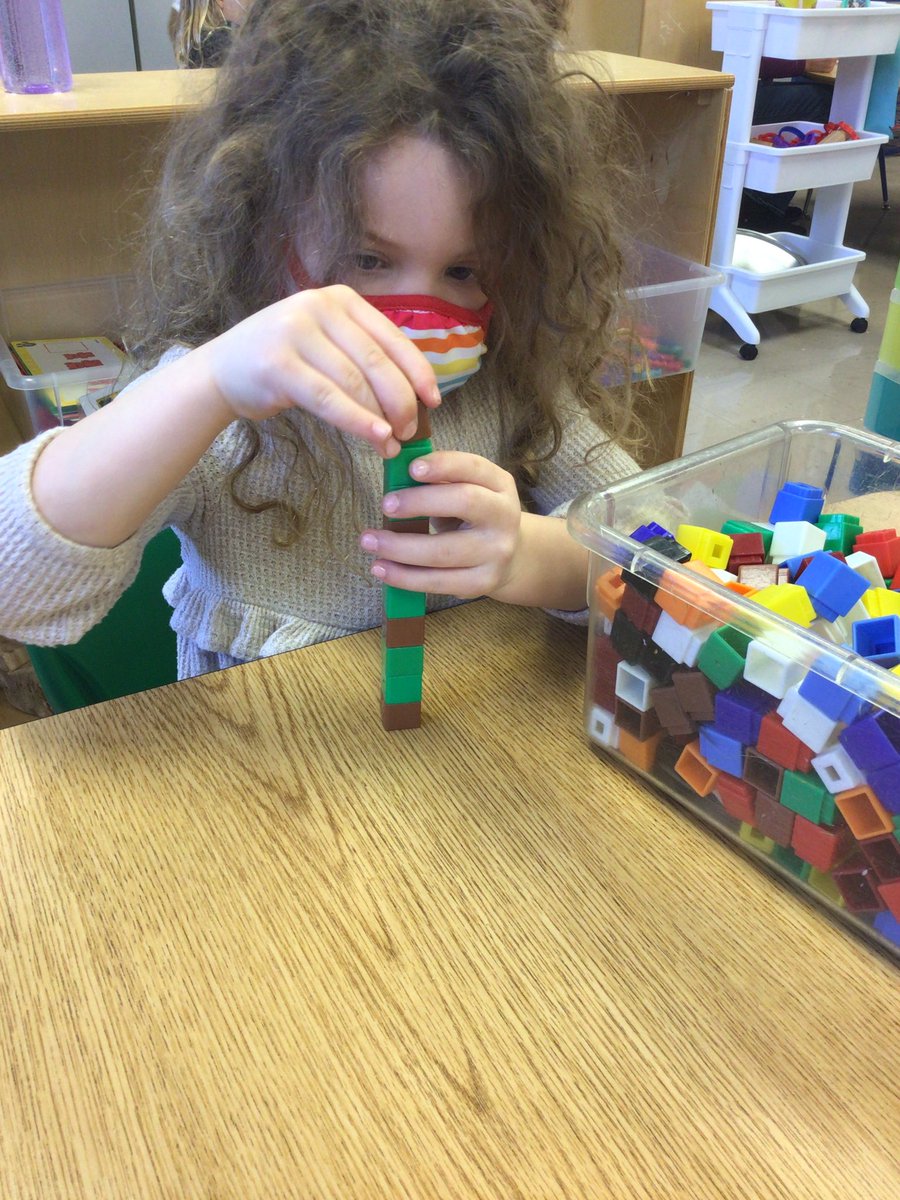 Practicing tricky patterns and self-checking - preschool math in action! #dg58learns #preschoolfun