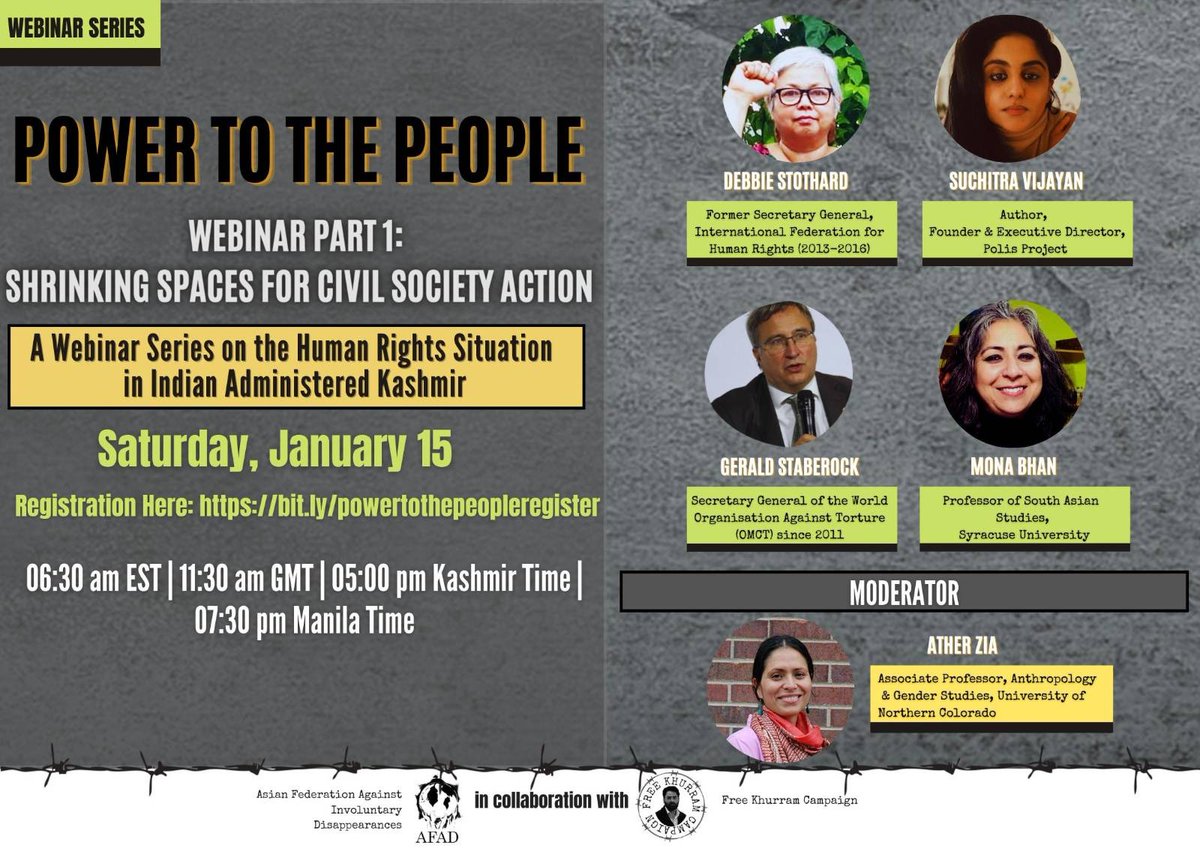 AFAD (@afad_updates) on Twitter photo We are thrilled to announce that <a href="/aziakashmir/">Ather Zia (shadowbanned/banned in india)</a>
will be joining the esteemed panel in moderating the session.
Do register at the following link:
bit.ly/powertothepeop… We are thrilled to announce that <a href="/aziakashmir/">Ather Zia (shadowbanned/banned in india)</a>
will be joining the esteemed panel in moderating the session.
Do register at the following link:
bit.ly/powertothepeop…
