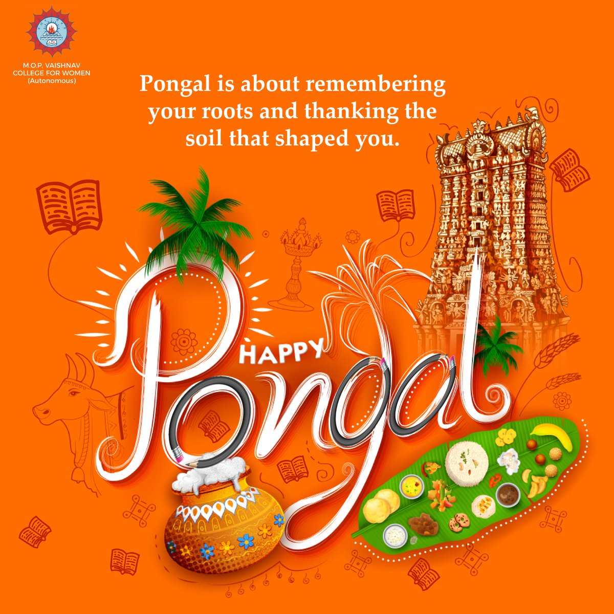 mopvcfw's tweet photo. May the heavenly taste of Ven Pongal and the sweetness of Sakkarai Pongal bring happiness and goodness to your life. Happy Pongal.
#Pongal #mopvaishnav #collage #Collegestudent #festive #Sakrant #Kiteflying #Roots #Happypongal #happiness https://t.co/rdIdf1Hrbi