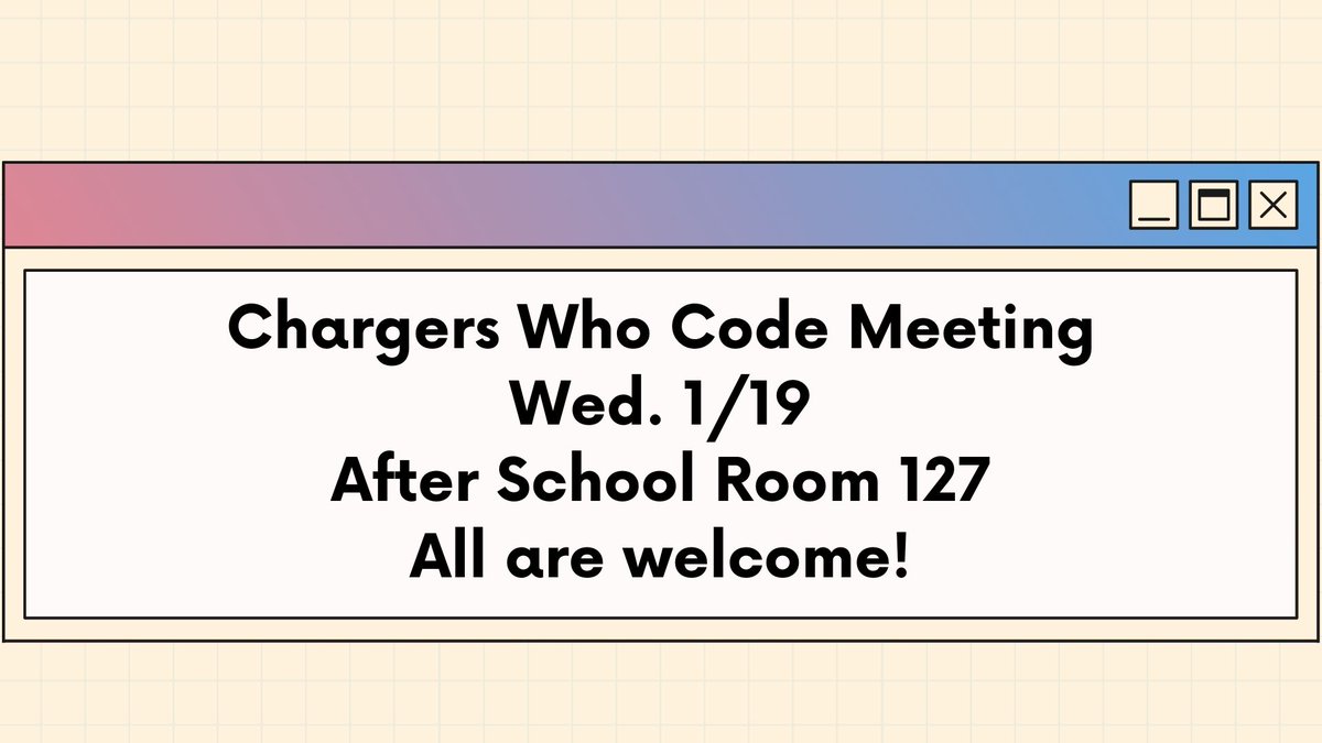 Join us for our first meeting of the year