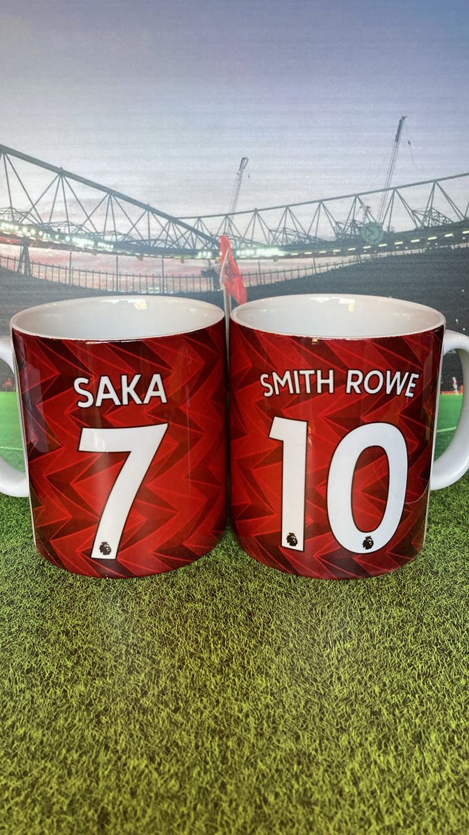 thematchday's tweet photo. Ok If ( When ) we win tonight i will give this  joint Saka/Esr mug to one lucky winner who ✅retweets and ✅follows.https://t.co/JqFhFEw6UR https://t.co/pvS1aVbNHq