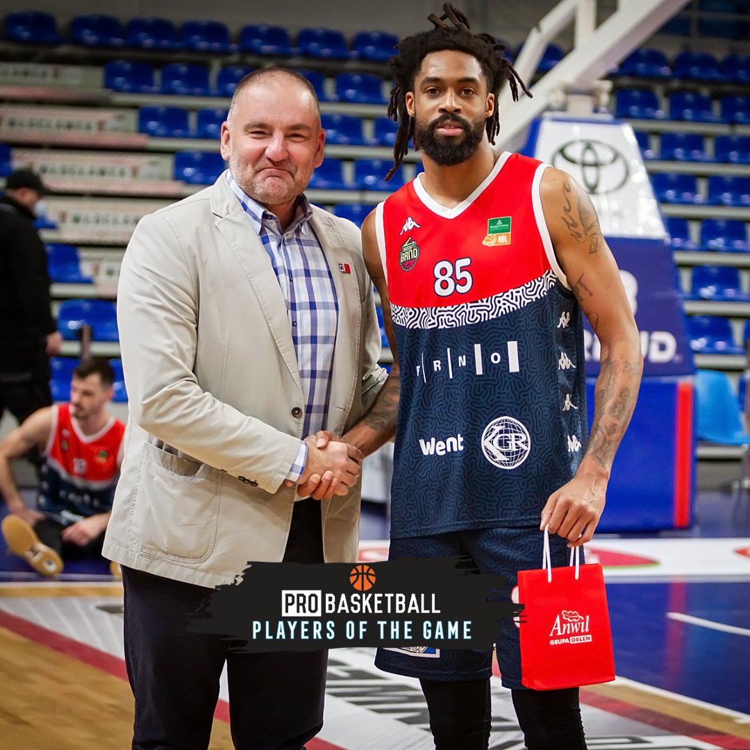 ProBasketball #ENBL Players Of The Game! 💯 Here's the players that yesterday shined the most by decision of team coaches, awarded by president of <a href="/Anwil_official/">Klub Koszykówki Włocławek</a> - Arkadiusz Lewandowski.

🔥 Anwil Wloclawek - Jonah Mathews
🔥 Basket Brno - Kytel Rashad Madden