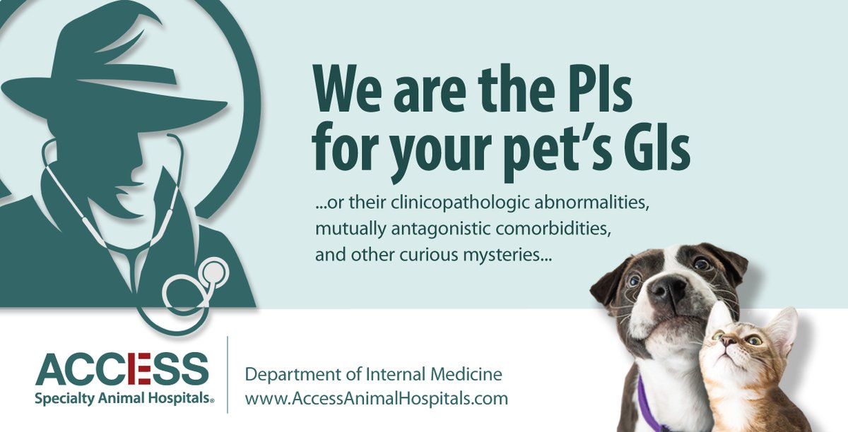 If your pet has been feeling sick, and it’s not clear why, it might be time to turn to the detectives of the veterinary industry - Internal Medicine Doctors, who specialize in identifying and treating obscure and complex conditions.
accessanimalhospitals.com/our-services/i…