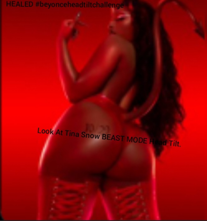 HEALED <a href="/theestallion/">TINA SNOW</a> #ICECreamqueens Look At QUEEN Megan Thee Stallion BEAST MODE Head Tilt. #beyoncebeastmodeheadtiltchallenge