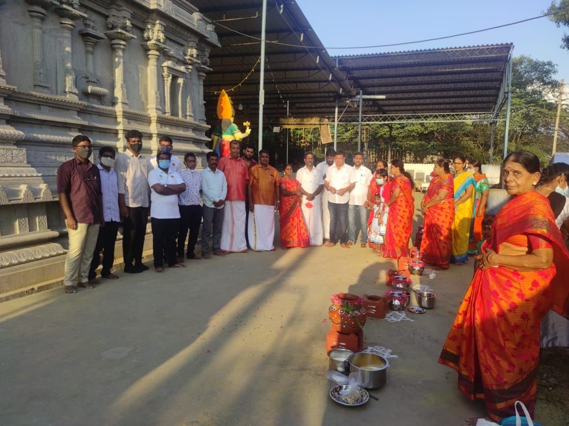 bjp4kovai's tweet photo. குறிச்சி மண்டல் பாரதிய ஜனதா *கட்சியின் சார்பில்  12/01/2022 
 மாலை 4.00 மணி முதல் 7.00 மணிவரை 100வது வார்டு கணேசபுரம் பகுதியில் உள்ள அருள்மிகு ஸ்ரீமூரண்டம்மன் திருக்கோவில் தமிழர் திருநாள் பொங்கல் விழா , கோலப்போட்டி, மற்றும் பேச்சு போட்டி, சிலம்ப போட்டி நட���பெற்றது. @annamalai_k https://t.co/yEpbE7XACv
