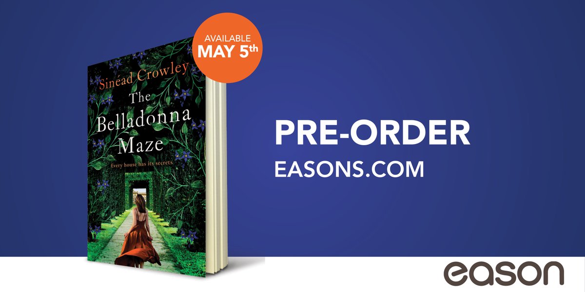 easons's tweet photo. From bestselling crime novelist and renowned Irish TV journalist @SCrowleyAuthor, gripping dual time lines entwine in this heart-stopping story of old secrets and forbidden passion. Pre-order, The Belladonna Maze @easons --> https://t.co/LYCj5Q1jot @GillHessLtd @HoZ_Books 📚 https://t.co/Ml4wYTydXU