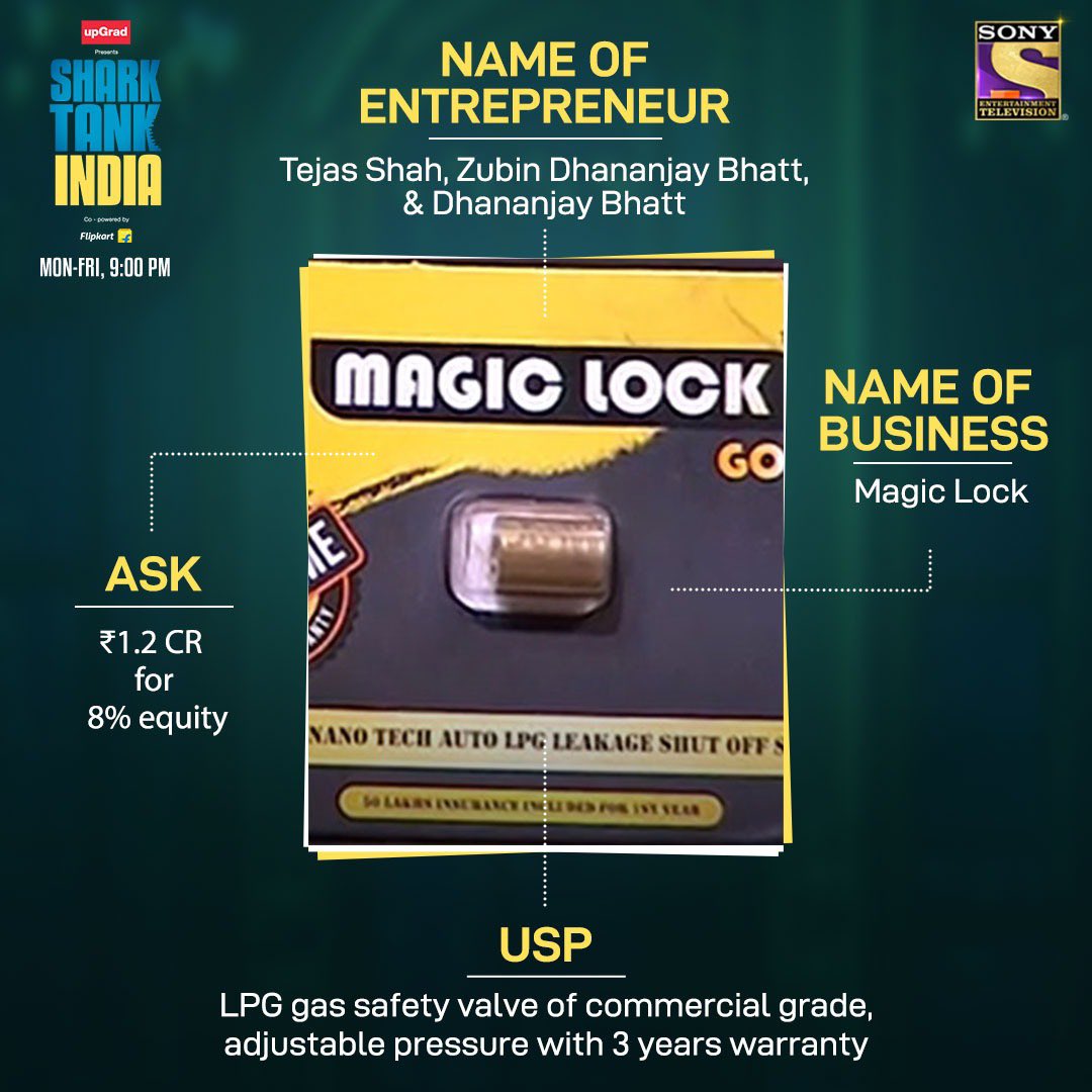 SonyTV's tweet photo. Which pitch will bag an offer today, #Ethik, #Brainwired, #KetoIndia or #MagicLock? Tell us in the comments and we will see you tonight on #SharkTankIndia at 9 PM, only on Sony TV! https://t.co/Z8eDvOfGLm