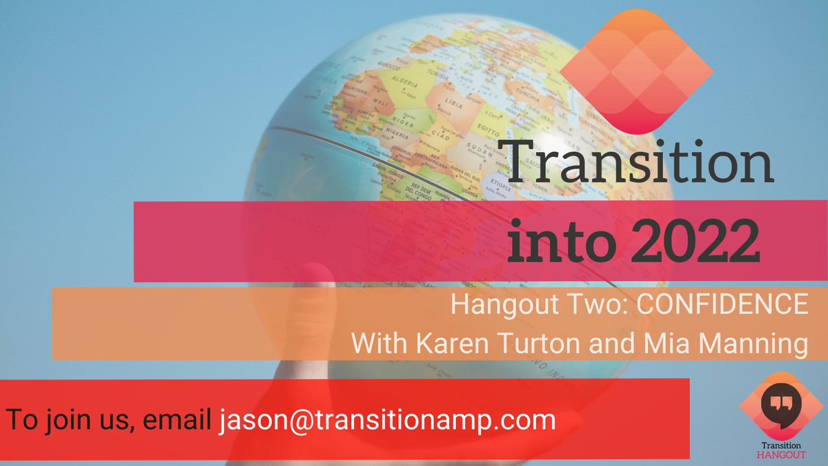 Tomorrow, we are going to #HANGOUT with Karen and Mia who will be talking about #Confidence. Join us at 10am, for a #FREE development session!
#ownyourdevelopment #Transition #TransitionHangout