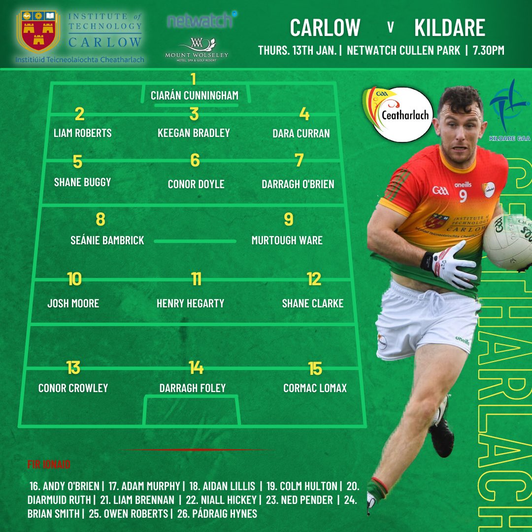Carlow_GAA's tweet photo. Team in: 🇬🇳

@itcarlow 🇬🇳 #CarlowRising 🇬🇳 https://t.co/OYMbrPpWmW