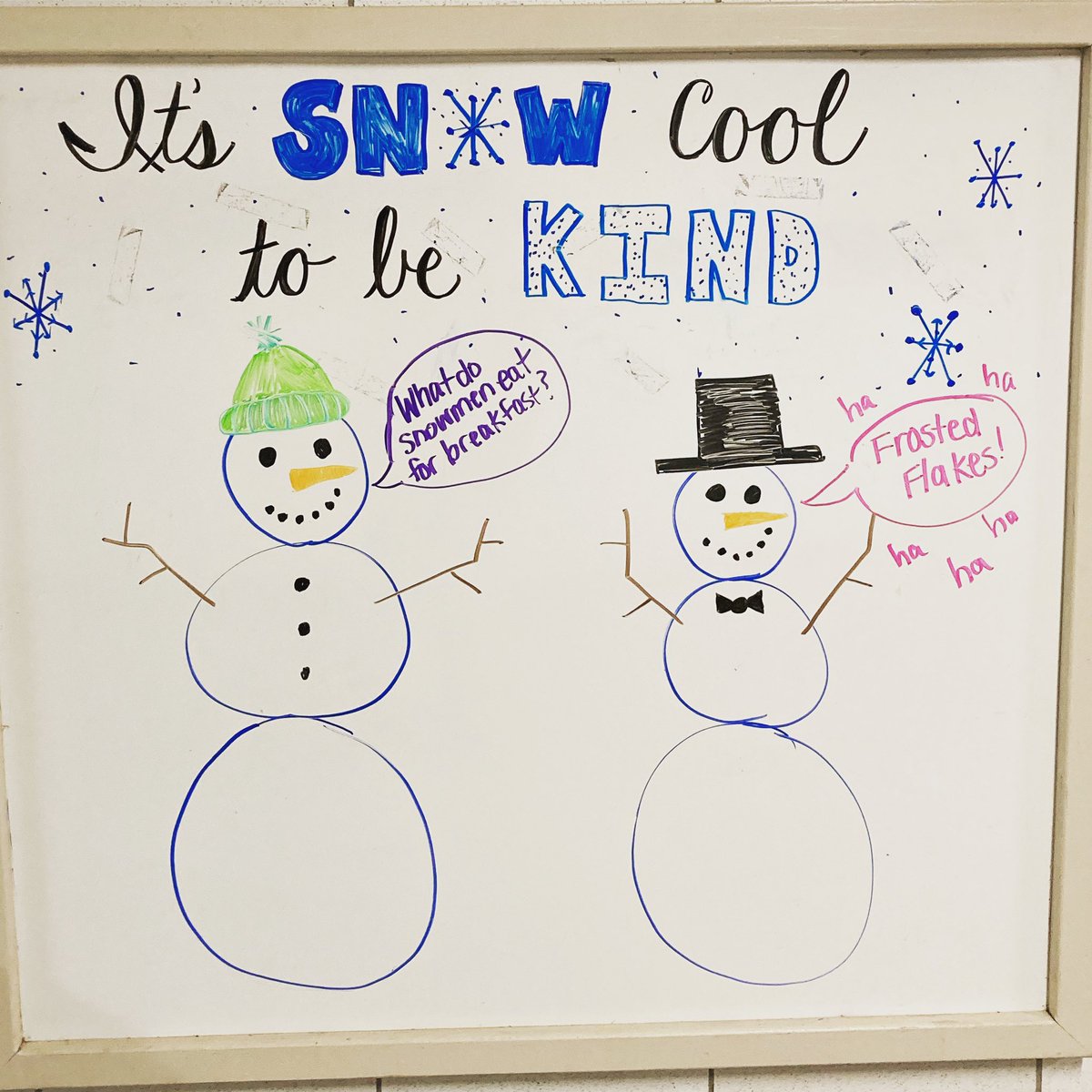 Be ❄️COOL❄️Be KIND ☃️ #kindkids #morningchuckle