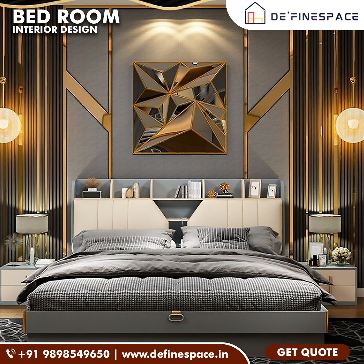 definespace_in's tweet image. No home interior is ever complete, without a unique bedroom Interior. The outlook of your bedroom defines you, Stay upright &amp;amp; Uptight as Define Space will encapsulate the essence of your bedroom interior.
📲 09898549650
Visit: definespace.in
#DefineSpace #InteriorDesign