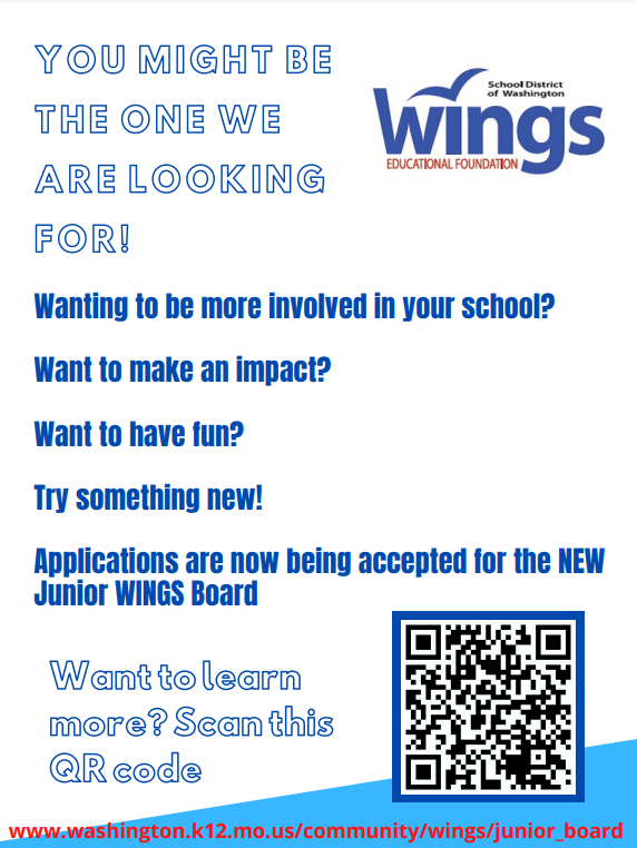 gowhsbluejays's tweet photo. Interested in joining the NEW Junior WINGS Board??? 
https://t.co/pzNebPDEA9 @wingssdow https://t.co/5ulLAYQTSu