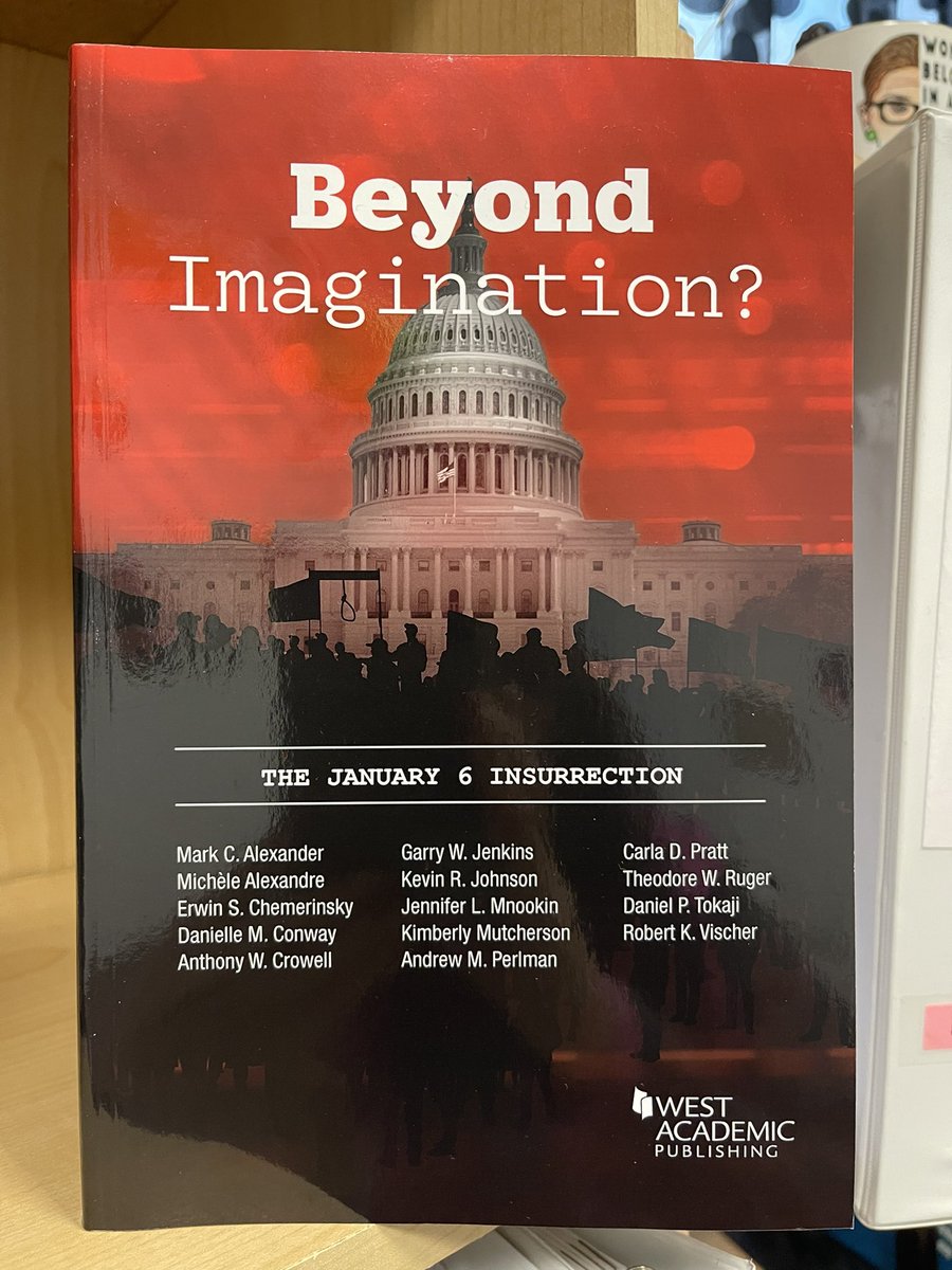 So thankful to insightful legal academics who wrote this timely book about lawyers, leadership, democracy, ethics, &amp; the January 6, 2020 insurrection. @DMConwayDean <a href="/WashburnLawDean/">Washburn Law Dean</a> <a href="/MarkCAlexander/">Mark Alexander</a> @michelealexandr @TribecaDean <a href="/jmnookin/">Jennifer Mnookin</a> <a href="/ProfessorMutch/">Kim Mutcherson</a> <a href="/Dean_Ruger/">Theodore Ruger</a> @DeanVischer