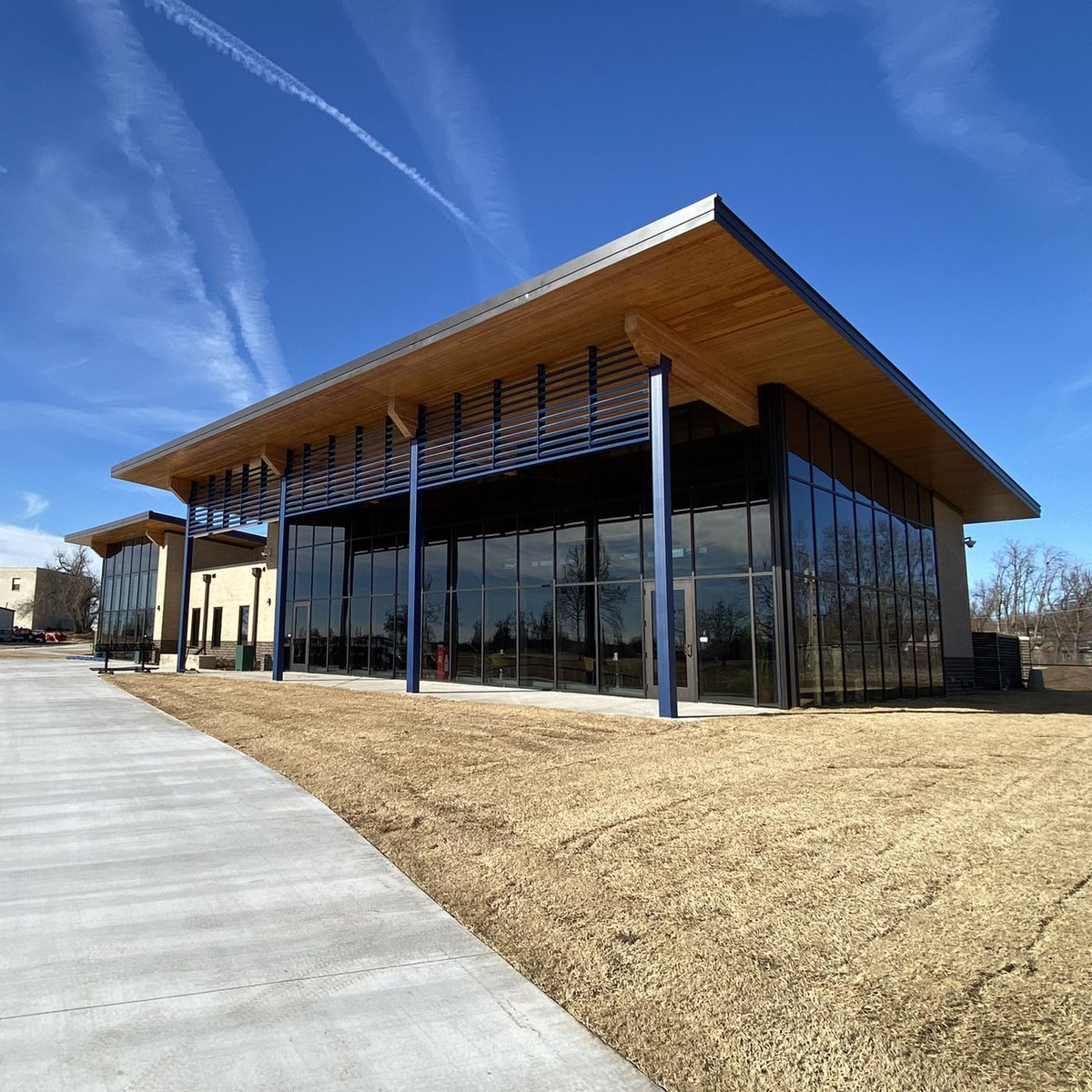 OKCTalk's tweet photo. The brand new clubhouse is now open at James E. Stewart Golf Course in NE OKC (first 2 photos).  Next up, Earlywine GC (3rd photo) is under construction and Lake Hefner GC (4th photo) should start later this year. @OKCGolf https://t.co/fa0k6Qib7n