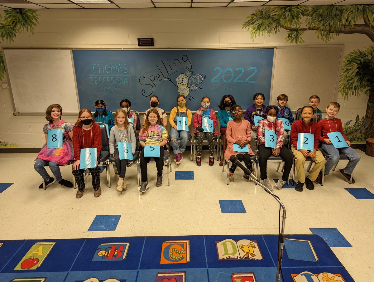 Anxiously awaiting the start of spelling bee <a href="/KCS_Jefferson/">Jefferson Elementary</a>.  So proud of these students!