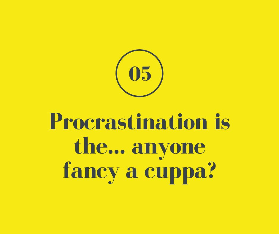 Seriously though, procrastination really is the thief of time.

What are the top 1-3 things on your list that you've been procrastinating on for weeks, months or even years now?

We've all got that list, there's no shame here only progress.

#toodolist #coaching #businesscoach