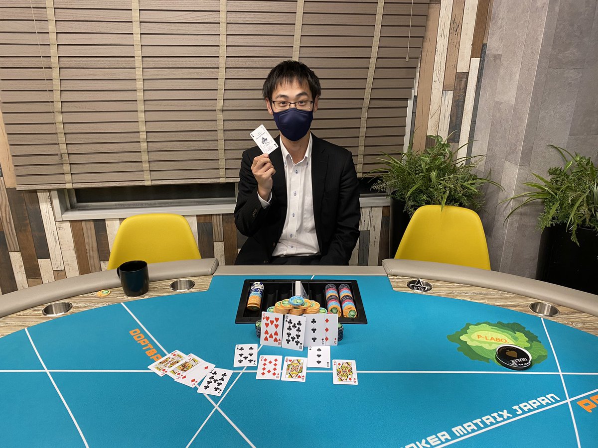 Plabo11799010's tweet photo. WTPTメインイベントサテライト
PLO30000
見事に本戦出場権利を獲得されたのは、
🎫うどんさん
です!おめでとうございます🎉
1月の練馬P-labo.は、火曜日〜金曜日は全日WTPTサテライトです。連日のご参加でぜひフルスタック(3権利)を目指して下さい☺️
#WTPT https://t.co/pu5nUiI8gS